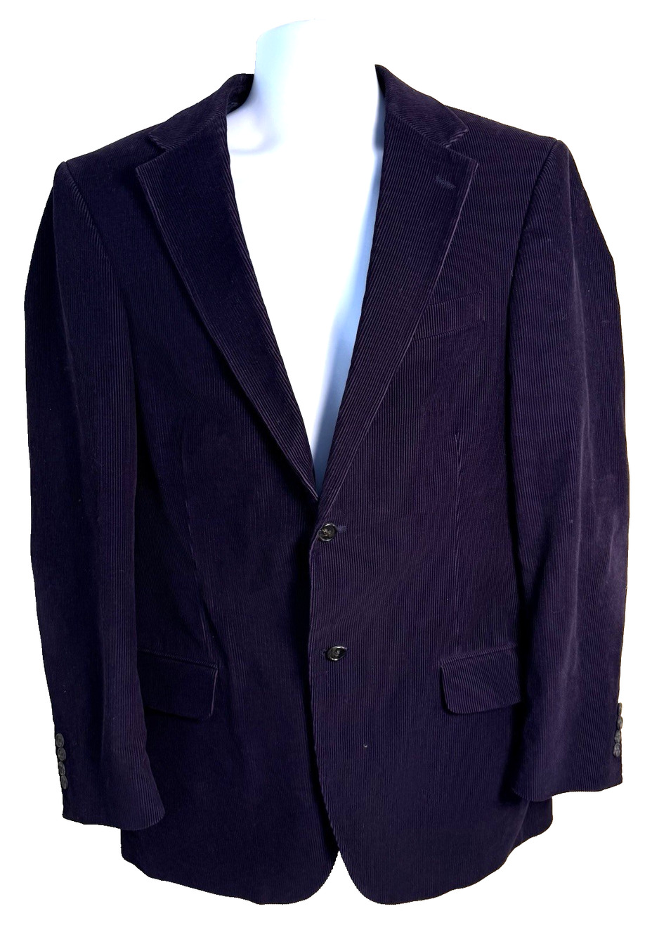 Lands' End dark purple corduroy blazer 40S Dadcore Sports coat Dark Academia